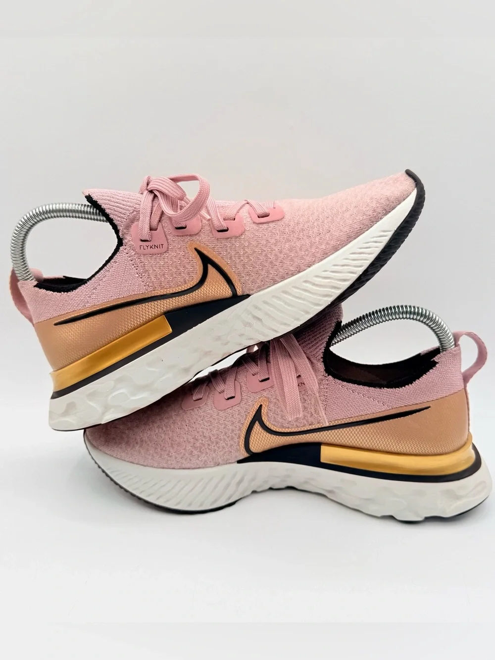 Nike React Infinity Run Flyknit Pink Gold Running Shoes Womens Sz 8? Missing Tag